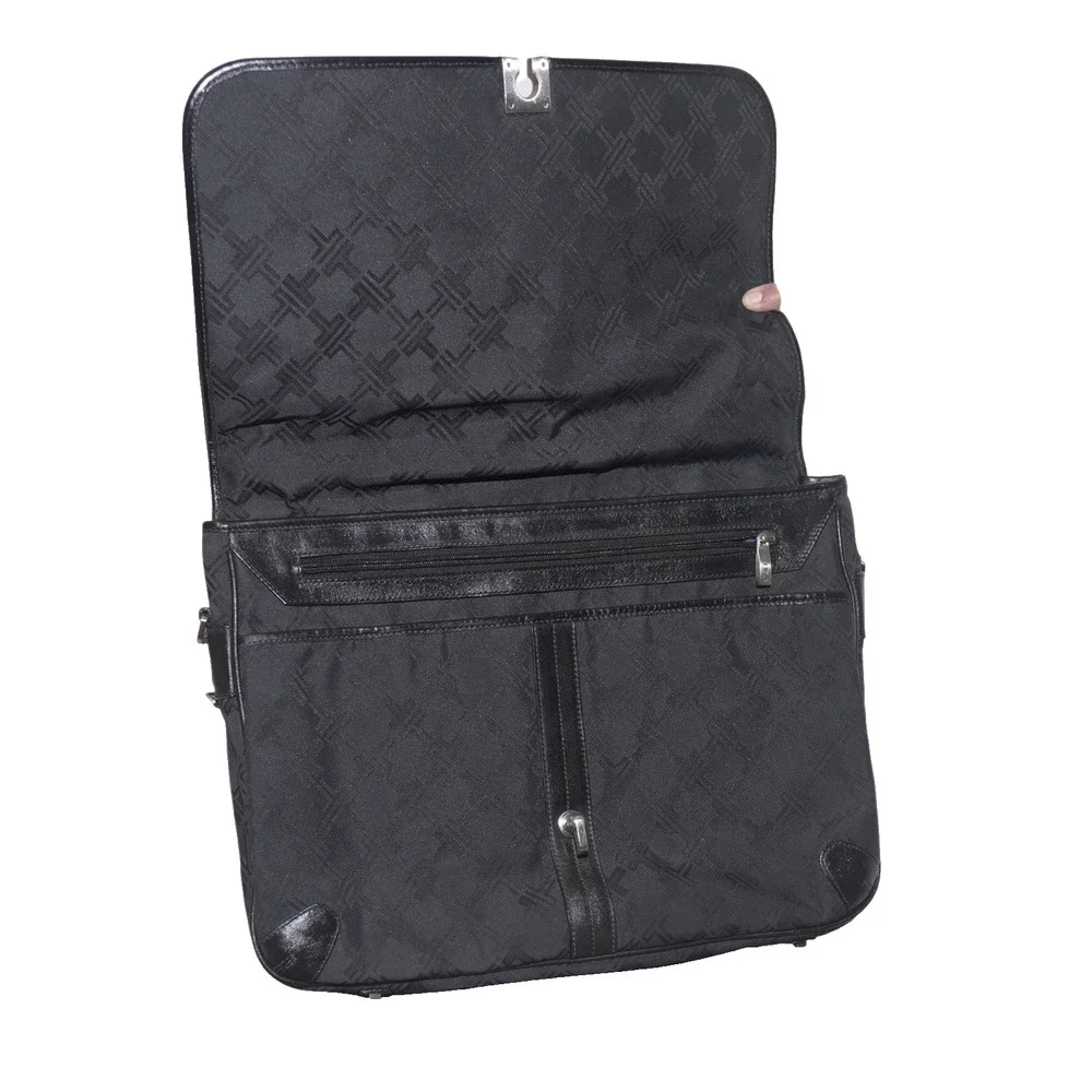 Tumi Signature Briefcase Laptop Bag Black No Strap Monogram No. 7611312504000000